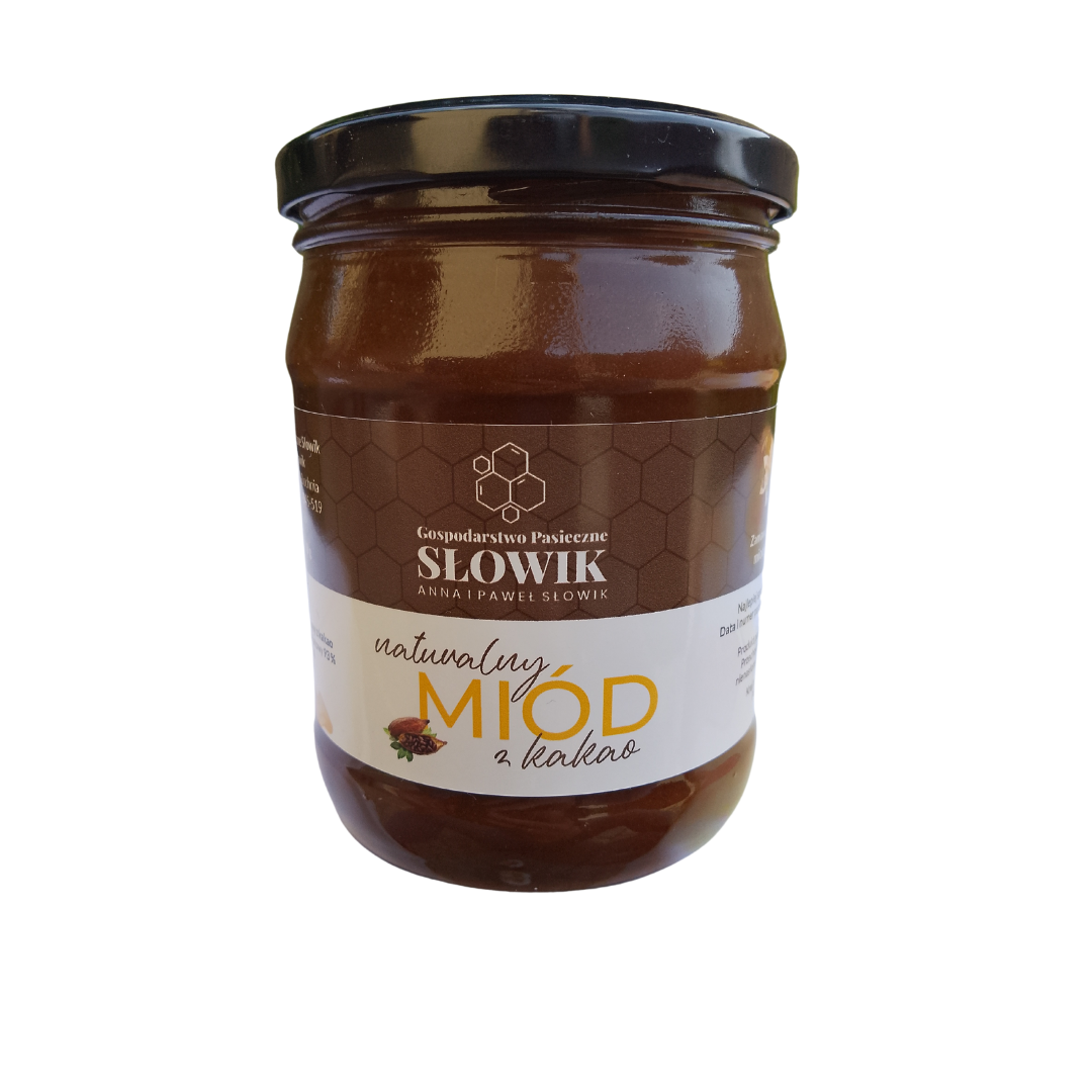 miód wielokwiatowy z kakao 700 g naturalny miód smakowy