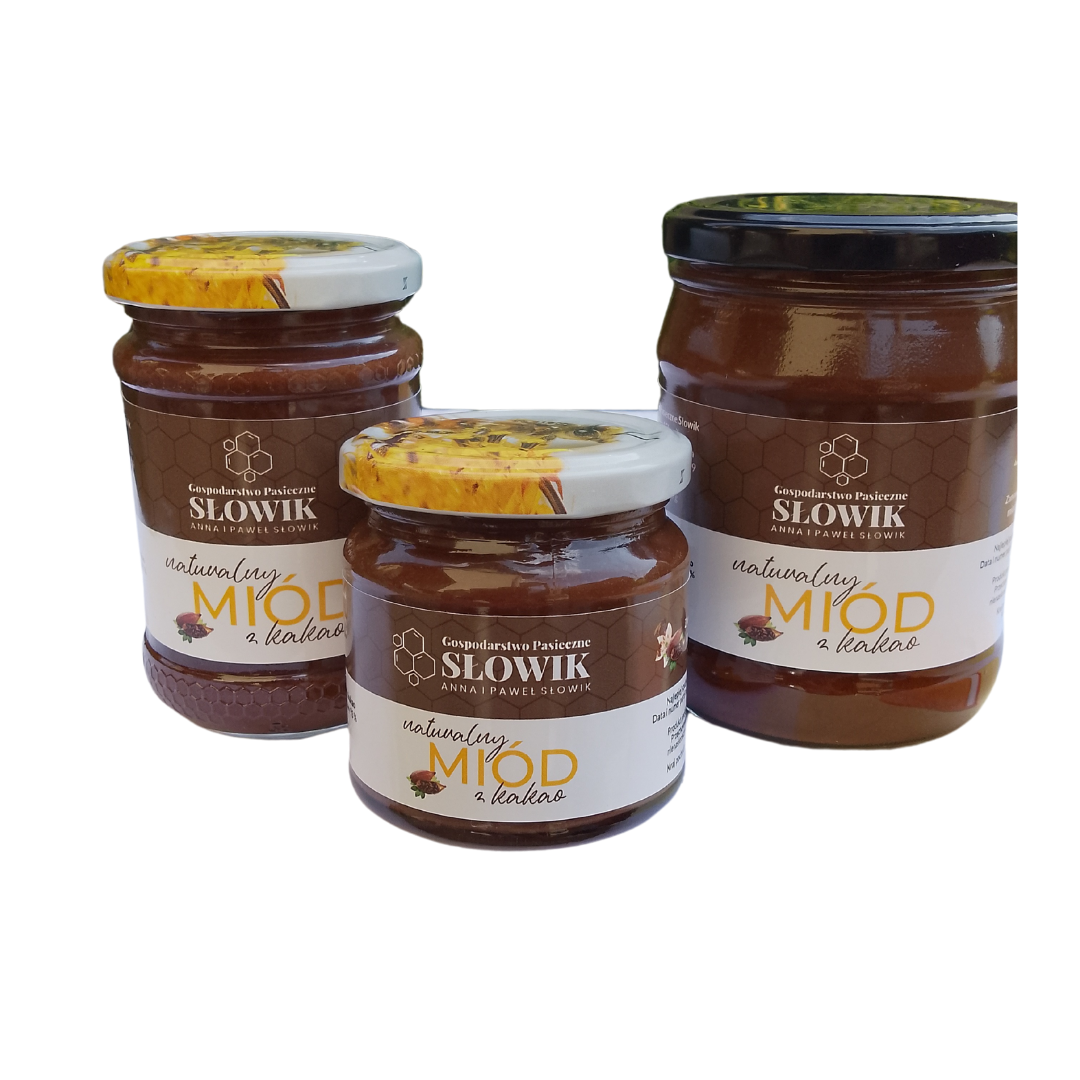 miód z kakao dostępne pojemności 270 g 400 g 700 g
