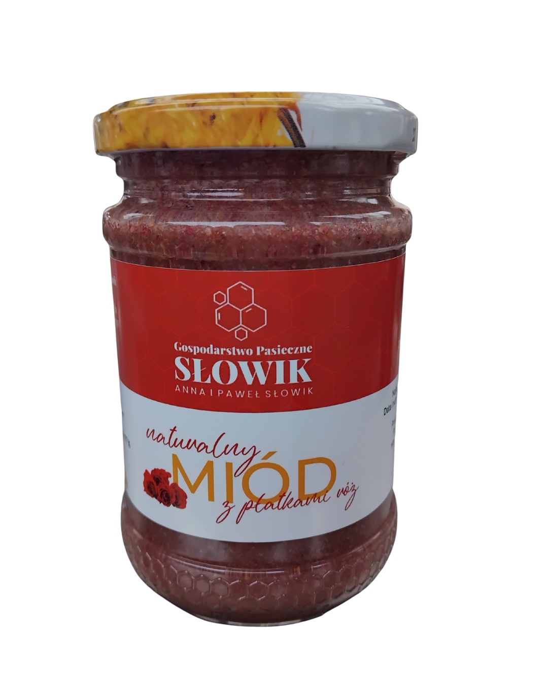 Miód z płatkami róż