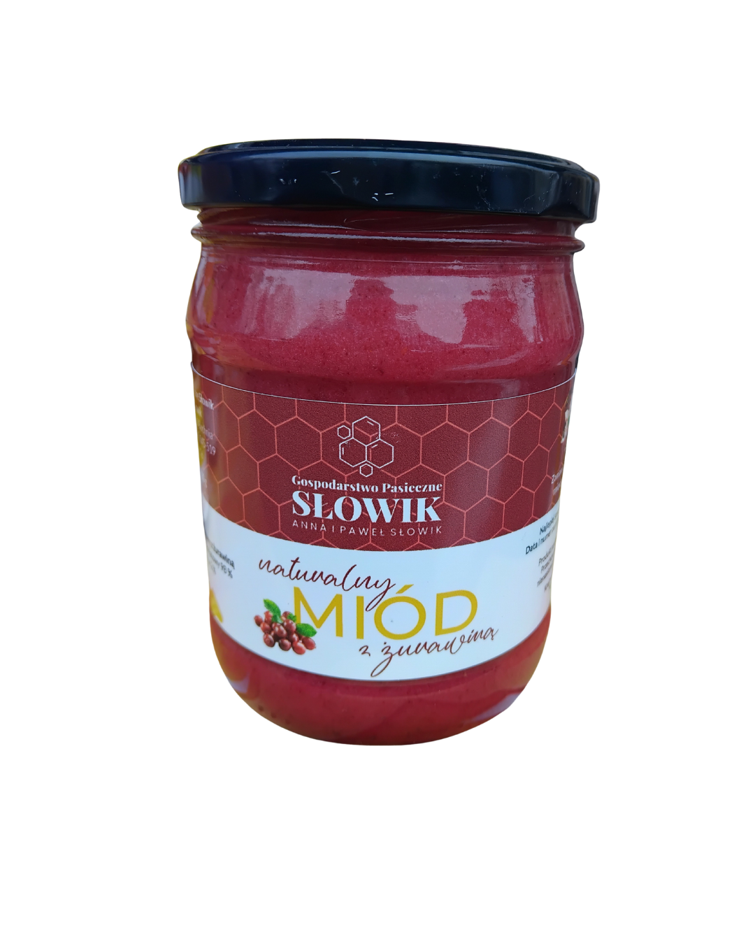 miód wielokwiatowy z żurawiną 700 g naturalny miód smakowy
